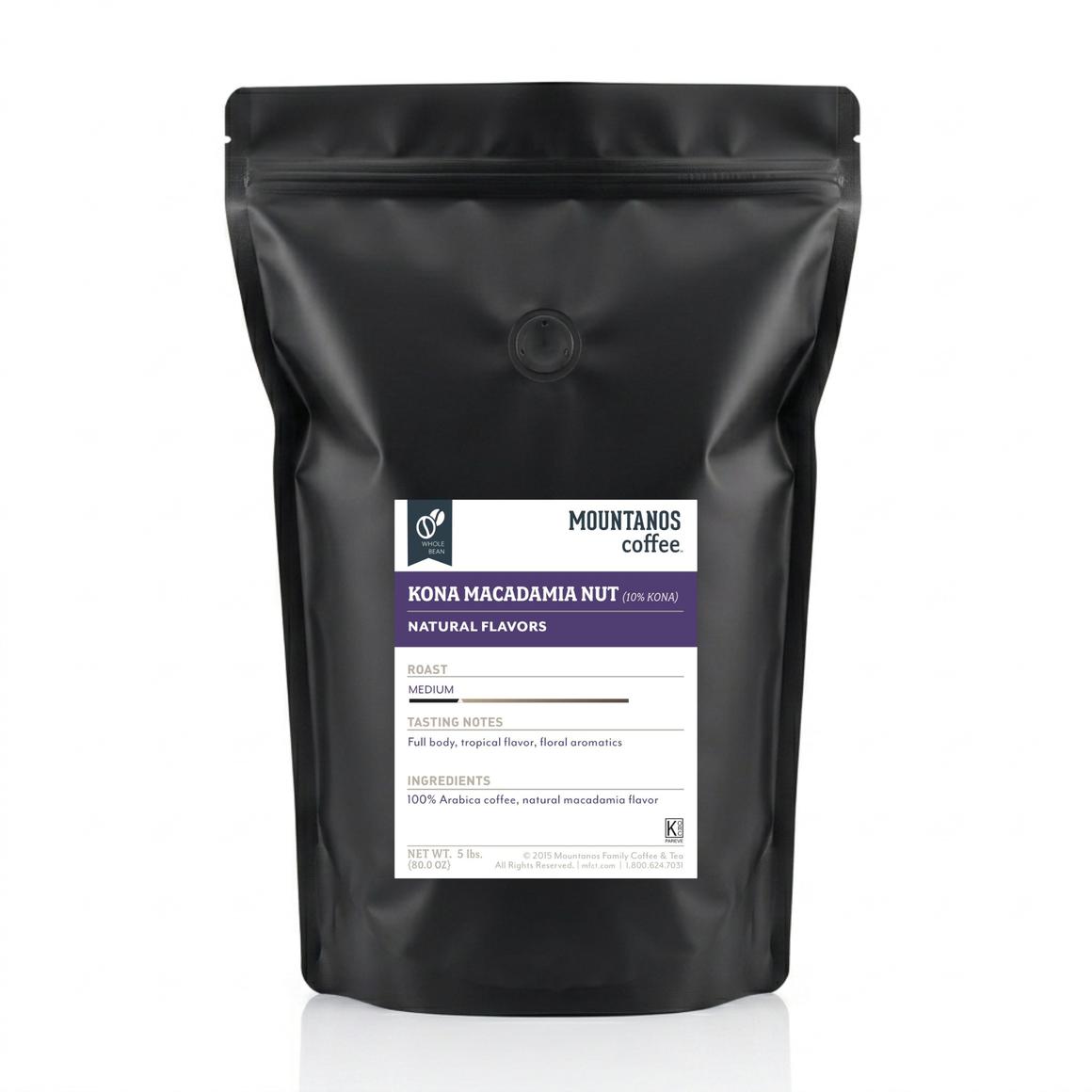 Kona Macadamia Nut (10% Kona) - Mountanos Family Coffee and Tea