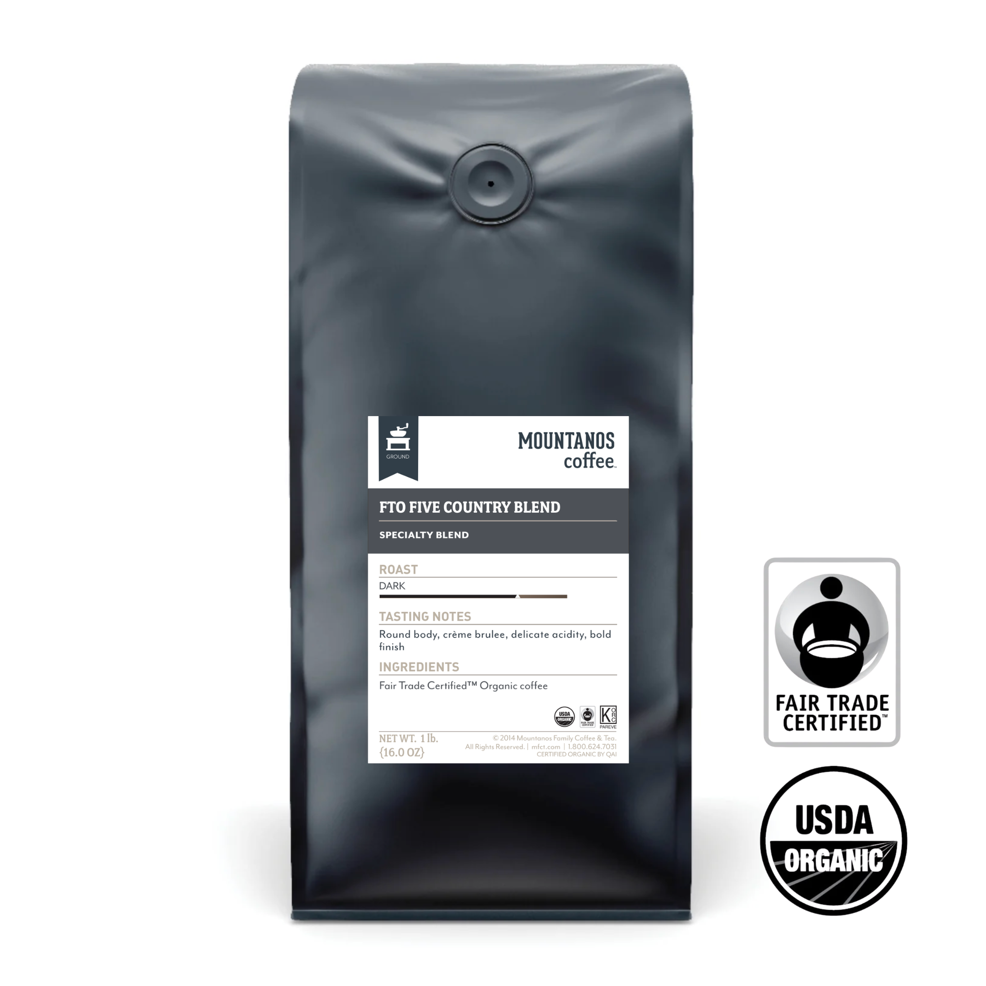 Fair Trade Organic Five Country Blend - Dark