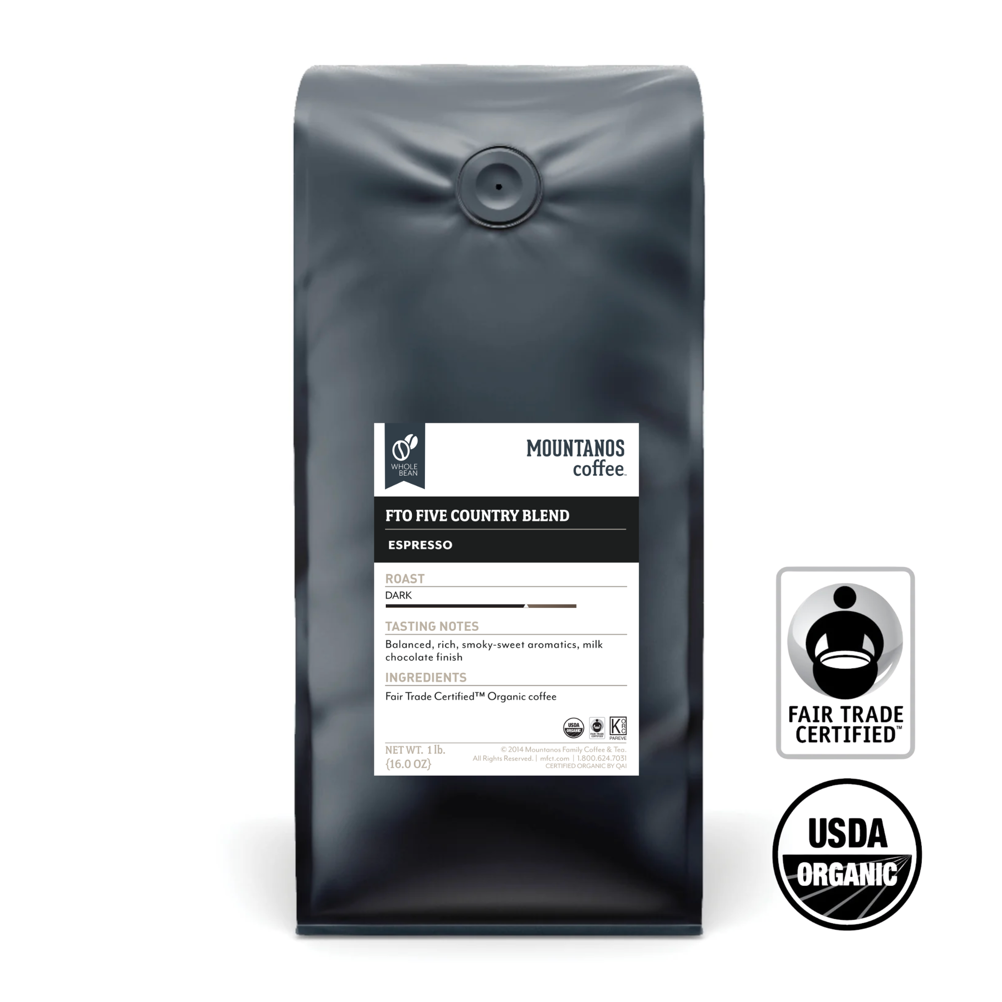 Fair Trade Organic Five Country Blend - Espresso