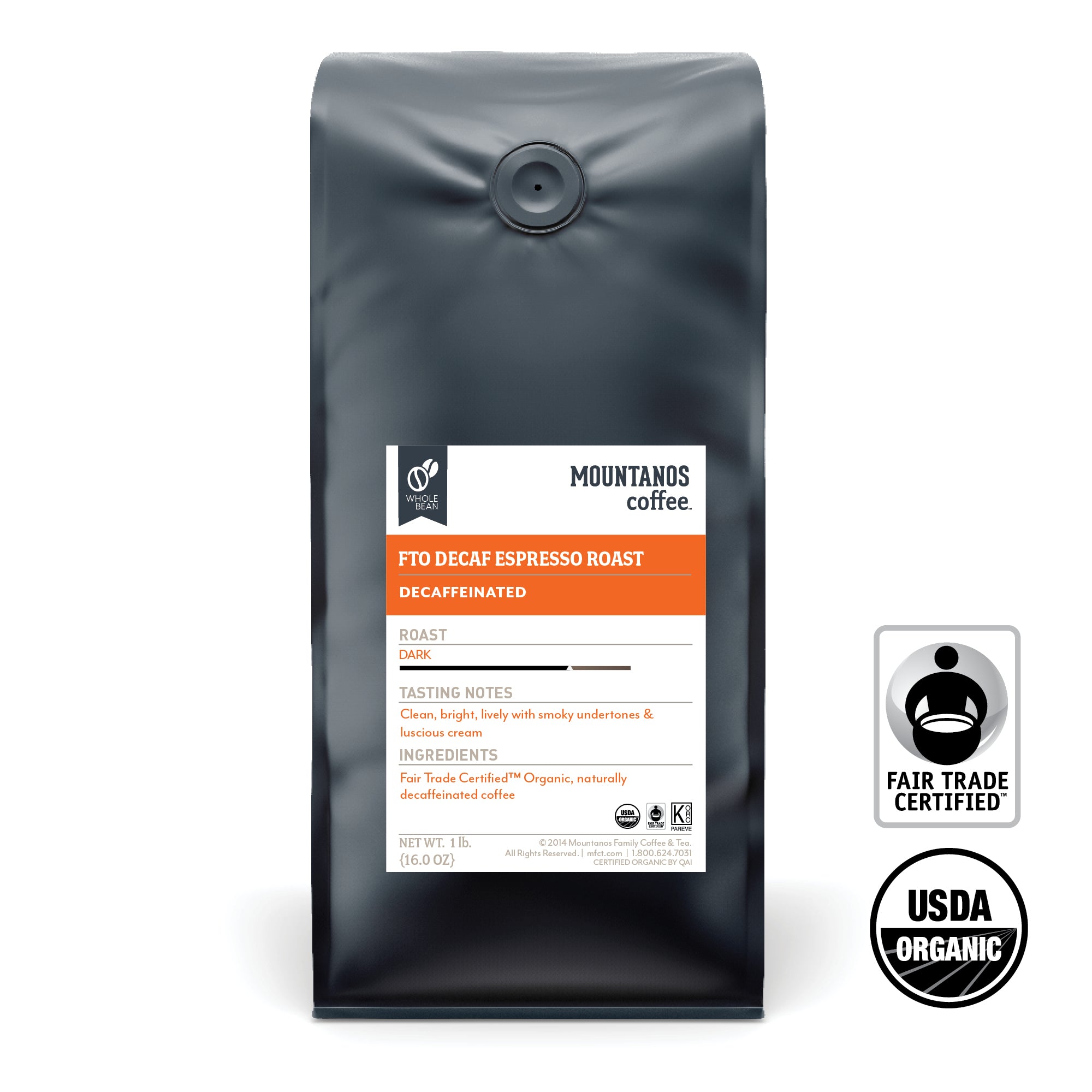 Fair Trade Organic Decaf Espresso Roast